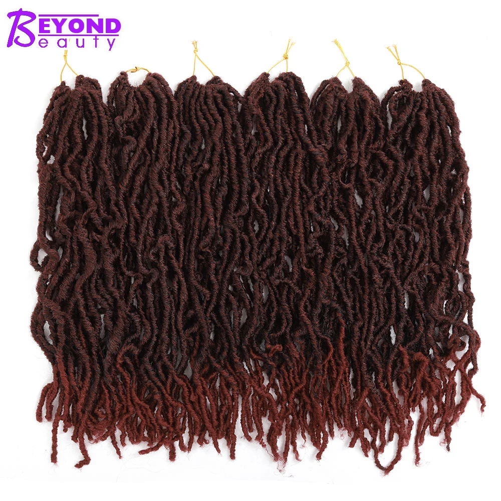 Faux Locs Crochet Hair Nu Locs Hair 18 inch 20Roots /packs Synthetic Crochet Hair Ombre Braiding Hair Extension