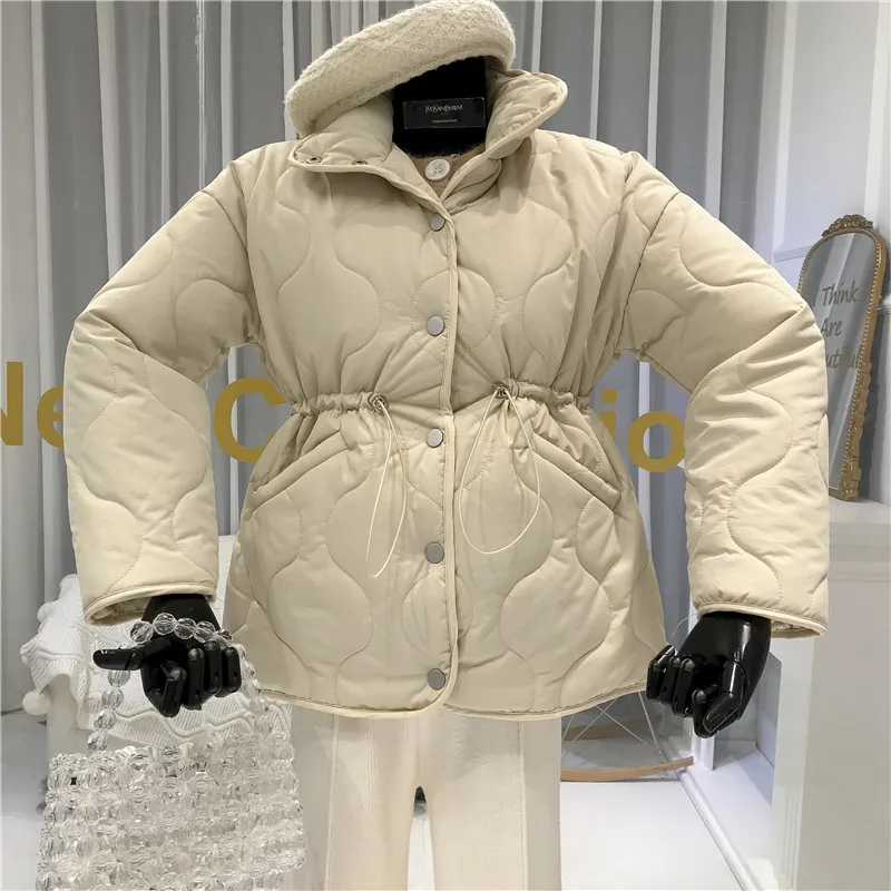Женские зимние модные куртки Normcore/минималистичные корейские Abrigos Mujer Invierno Темно-Синяя Женская одежда