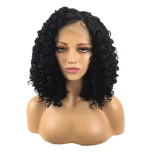 Короткие кружевные передние парики волос предварительно сорванные с ребенком вьющиеся короткие волосы парик MH88