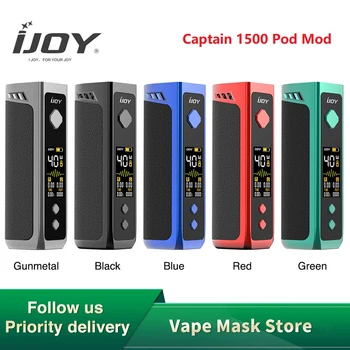 

Original E-cig Vape IJOY Captain 1500 Pod Mod with Built-in 1500mAh Battery & Max 40W Output 0.96 Inch TFT Color Screen vs Gen