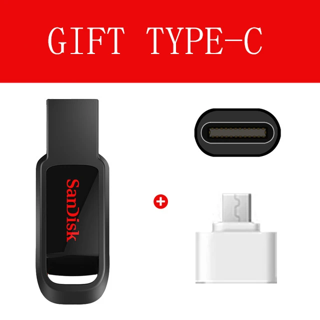 SanDisk USB флеш-накопитель Cle USB 64 ГБ 32 ГБ 16 ГБ 128 ГБ флеш-накопитель 128 64 32 16 ГБ флеш-накопитель водонепроницаемый диск Память память USB флешка - Цвет: TC-SD-CZ61