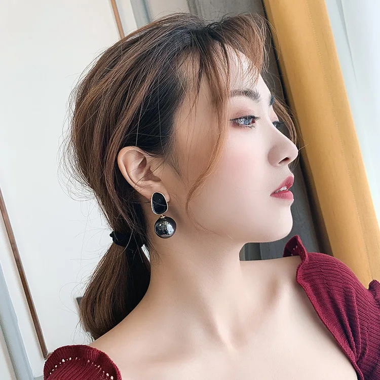 Pearl Earrings Drop Earrings Geometric Earrings For Women Enamel Elegant Vintage Earrings Accessories Party Gift