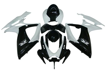 

For Suzuki GSXR600 GSXR750 K6 2006 2007 Black White ABS Body Panel Fairing Kit