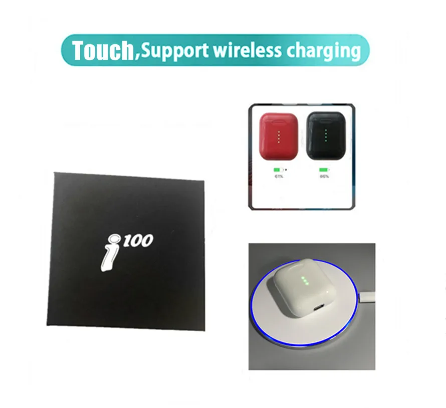 

Original i100 TWS real 1:1 size Bluetooth 5.0 headset 6D bass Touch control Wireless Earphone PK i150 i10 i60 i80 i90 i20