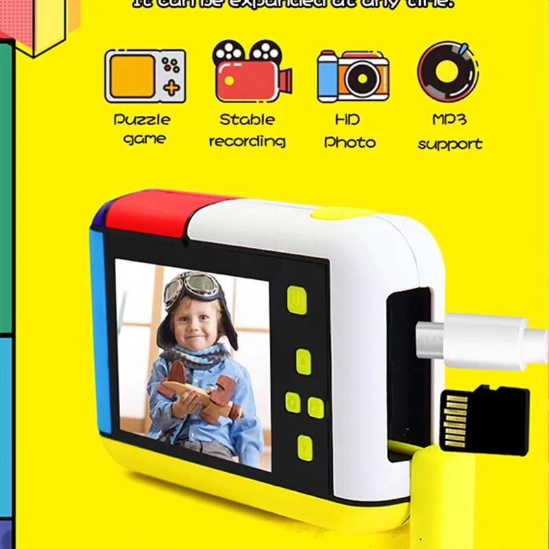 Детская MiniDigital Камера 2 4 Inch IPS Экран 1080P HD видео селфи Mini SLR детская игрушка подарок