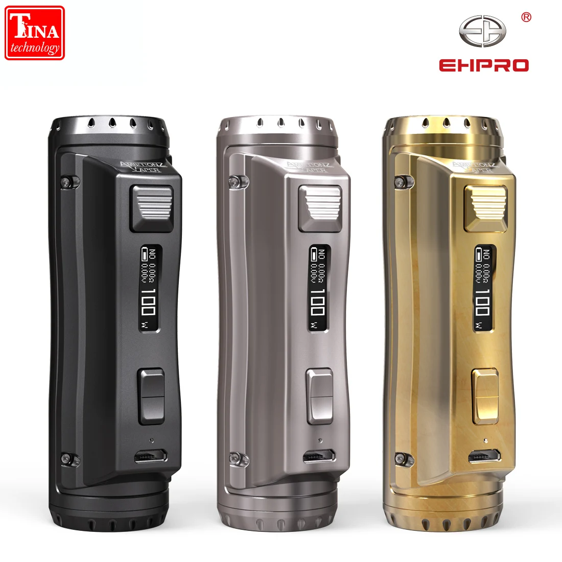 

Newest Ehpro Cold Steel 100 120W TC Box MOD with 0.0018S Ultrafast Firing Speed Power by 18650/20700/21700 battery Drag 2 Mod