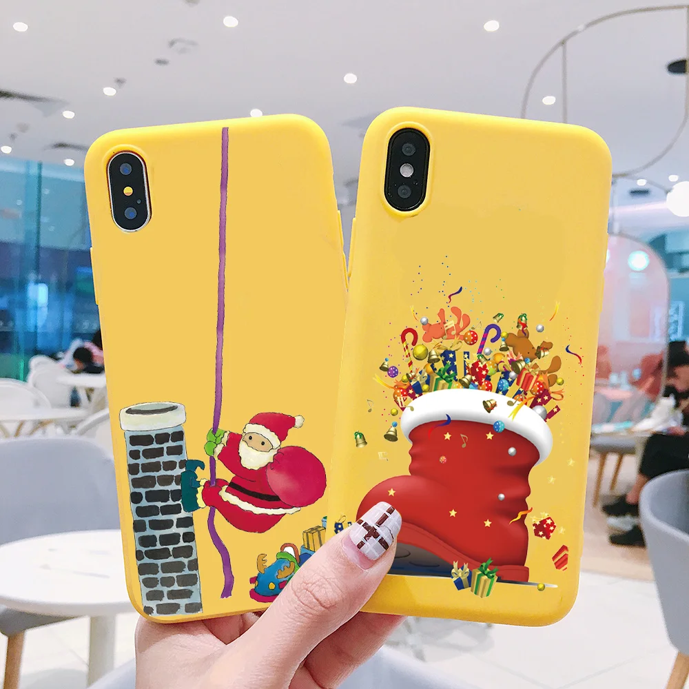 Веселая Рождественская силиконовая чехол для iPhone 7 Plus 8 6 6S 5 5S X XS Max XR 11 Pro Мягкий