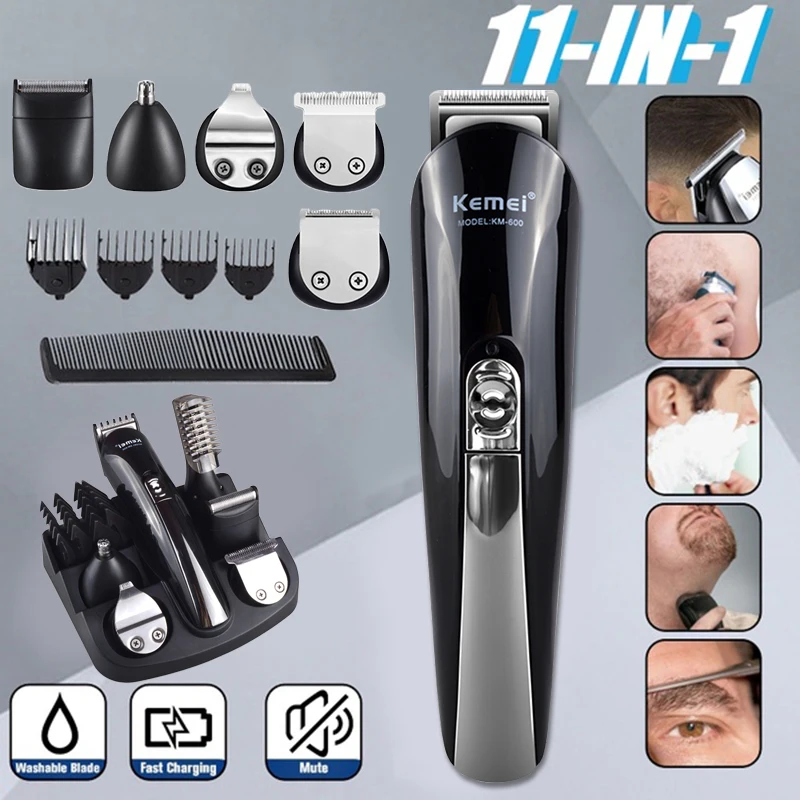 

KEMEI shaver men's beard trimmer electric shaver hair clipper hair trimmer multi-function razor nose hair trimmer 5