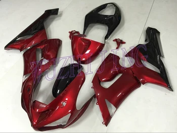 

Full Body Kits for Kawasaki ZX6r 05 Fairing Ninja ZX-6r 05 Pearl Red Black Bodywork ZX6r 636 2005 - 2006