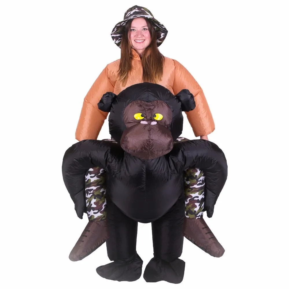 Популярные вечерние костюмы Purim на Хэллоуин надувные GORILLA воздушные Gorilla