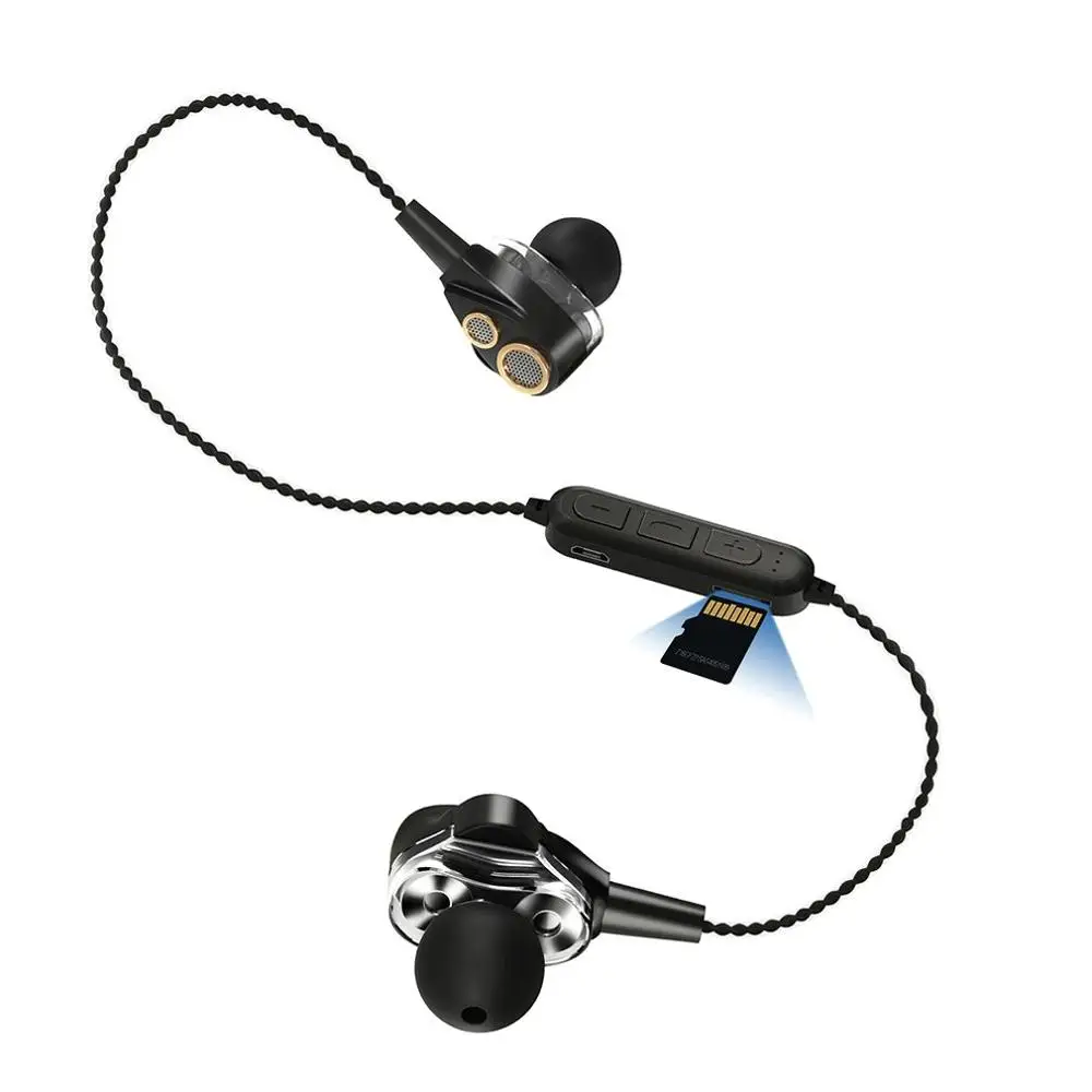 

Four Speaker Headphones 4.1 Card Stereo Sports Headset Card Wireless Headset Ultra-Fashion Clear Sound