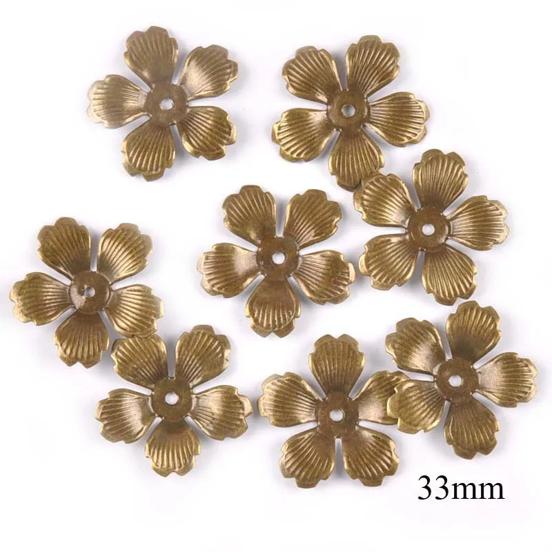 Gold/silver/Bronze 10 Style Flowers Wraps Filigree Connectors For Scrapbooking Embellishments Metal Crafts Decor 20pcs YK0762 - Цвет: 1 Bronze