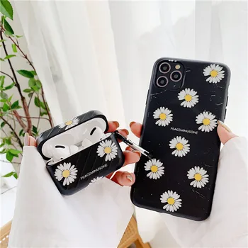

Luxury Meteor Texture Daisy Case For Apple Airpods Pro Cover Silicone Cute Flower Headphones Case Box For Air pods Pro Earphone