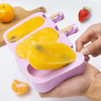 

New Silicone Ice Cream Mold Popsicle Molds DIY Homemade Cartoon Ice Cream Popsicle Ice Cream Pop Maker Mold Home DIY Cold Drink