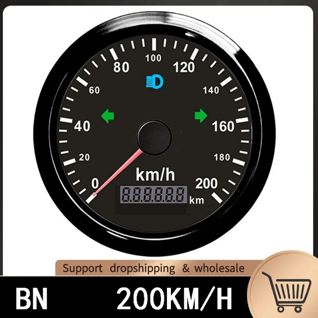 CNSPEED Universal 85mm Digital GPS Tacho 200km / H Rote LED  Geschwindigkeitsanzeige Honda BMW Motorrad Auto Wasserdicht Tacho Von 46,97  €