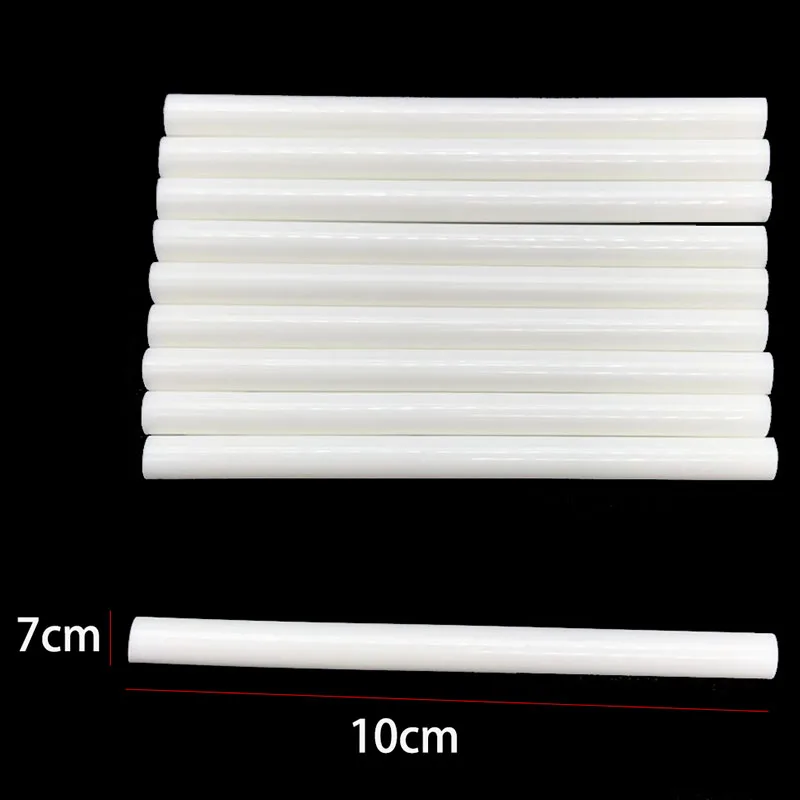 10 Pcs White Color 7MM Hot Melt Glue Sticks  For  Electric Glue Gun Car Audio Craft Repair Sticks Adhesive Sealing Wax Stick