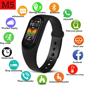 

M5 Smart Watch Men Women Fitness Sport Tracker Heart rate Smartwatch Bracelet band For iPhone Android smart wearable 2020 new