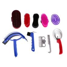 10 шт. функциональный набор для ухода за лошадью щетка для ухода за лошадью, расческа, скребок для пота, копыта