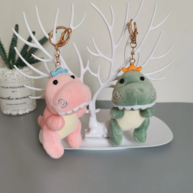 

10cm Mini Dinosaur Plush Stuffed Toy for Key Chain Plush Cartoon Dinosaur Stuffed Animal Toys Dolls Small Pendant Kids Gift