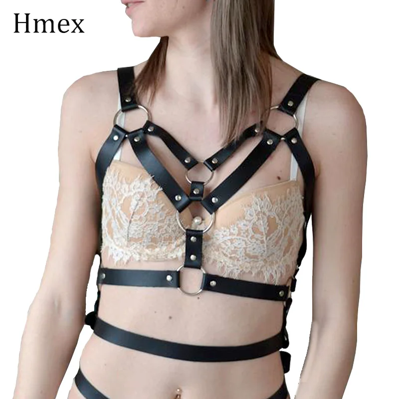 1 комплект, сексуальный кожаный жгут, для женщин, пастельный, готический, бондаж, ремень, ремни, панк, Регулируемая пряжка, подвязки, грудь, подвязки, ремни для тела