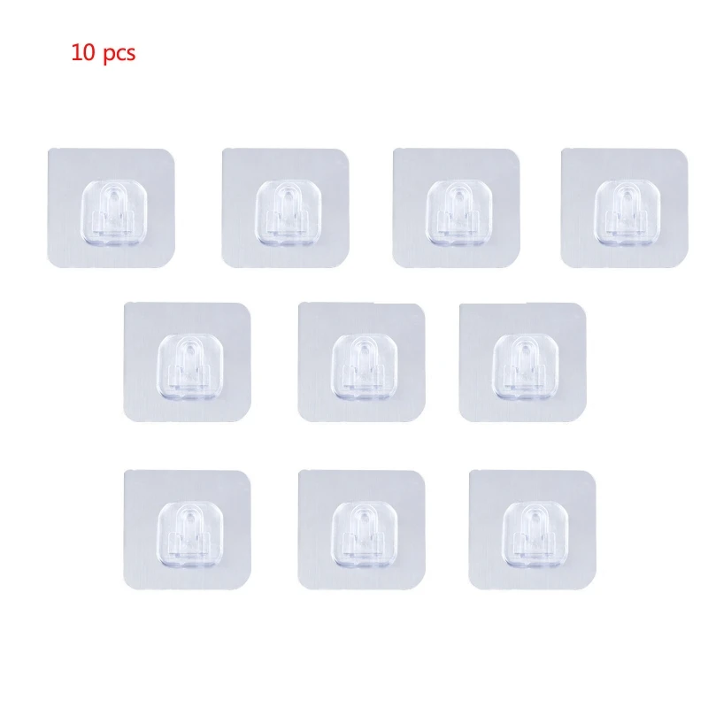 Double-sided Adhesive Wall Hooks 10 pcs
