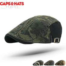 Открытый охотничий Камуфляжный Берет Корейская мода Bere Chapeau Femme британский стиль Bone Militer Cappelli painter камуфляжная шляпа