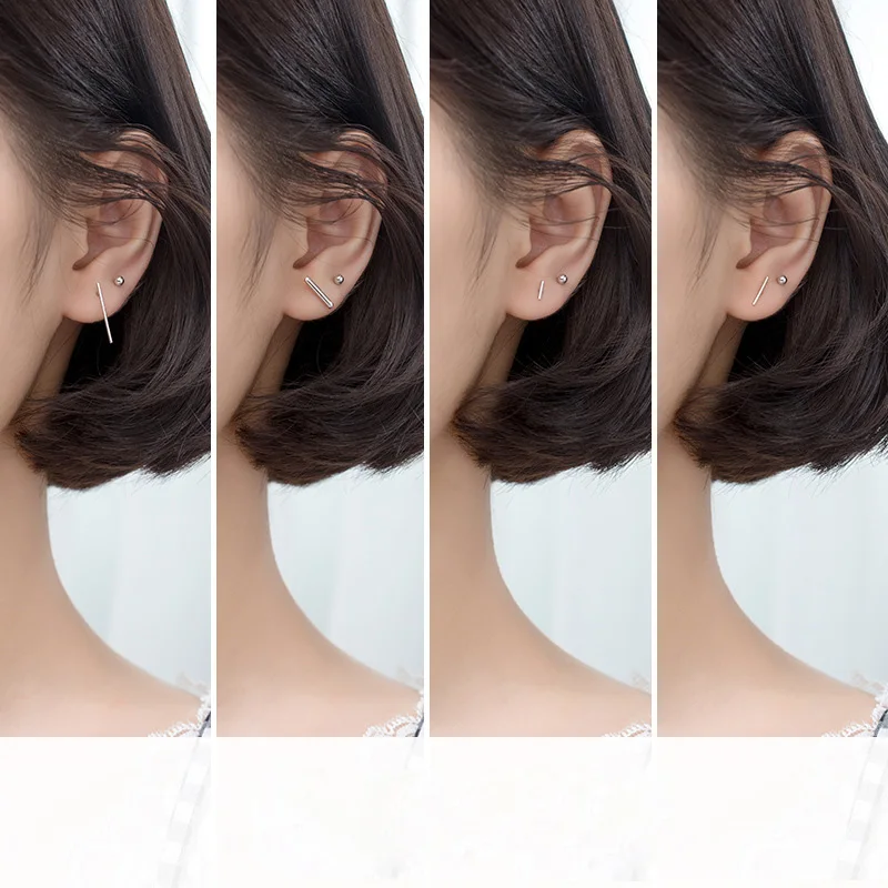 La Monada Women Earings Studs 925 Sterling Silver Geometry Minimalist Fine In Jewelry Stud Earrings For Women Silver 925 Korean