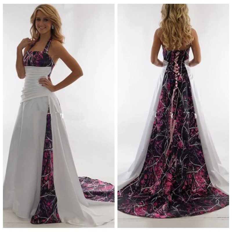 Camo Wedding Dresses Satin 