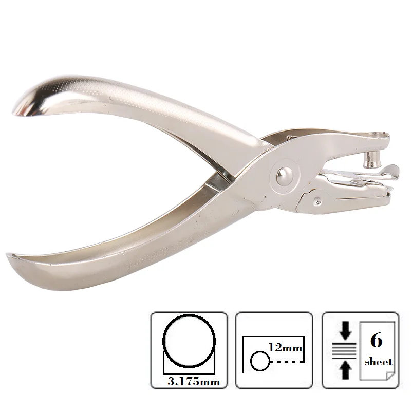 1/8 Inch Hole Punch Simple Manual Hand Punch; 6 Sheet Punch Capacity School  Stationery No.97c3 - Hole Punch - AliExpress