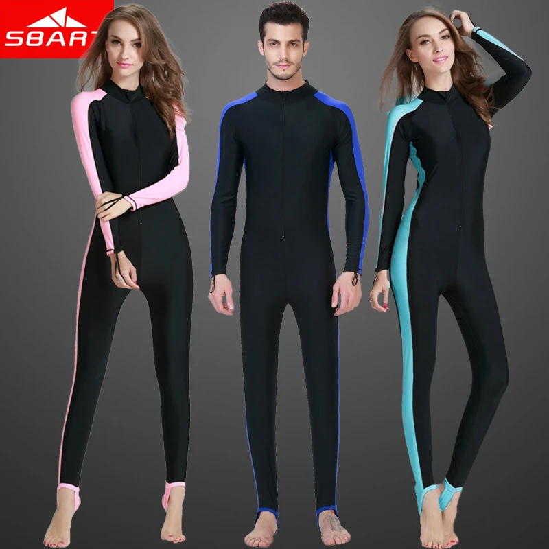 Sbart Lycra Wetsuit Women Men Swimming Surfing Wetsuits One Piece Scuba