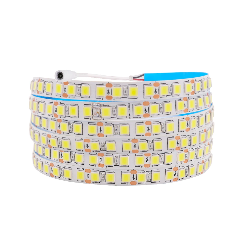 5054 LED Strip 12V 120LEDs/m IP21 IP65 Waterproof Flexible Ribbon Tape Light Lamp with DC Connector Warm White Cold White Blue 6