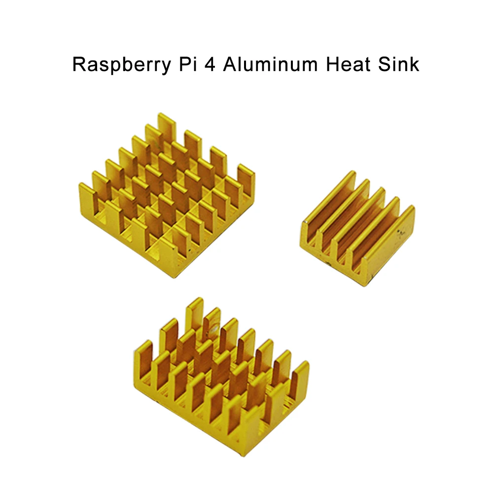 

Raspberry Pi 4 Heat Sink 3pcs Aluminum Heatsink Radiator Cooling Kit Cooler