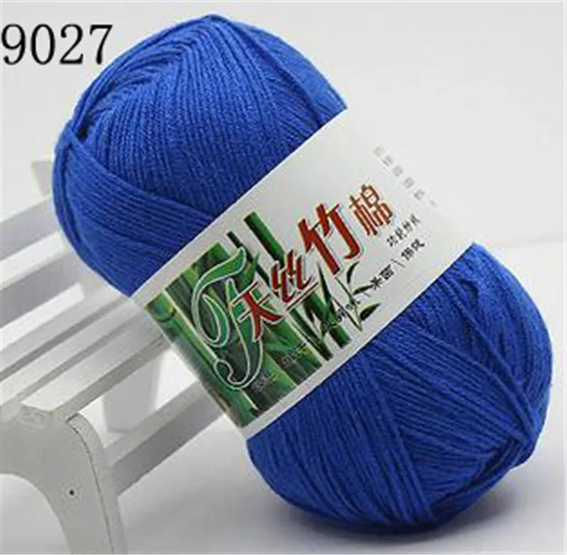 a9027 1 шт., 50 г, хлопчатобумажная пряжа, натуральный бамбук, мягкая пряжа для вязания крючком, детская пряжа для вязания, шерсть, распродажа, свитер для ручного вязания своими руками C1MX0012 - Цвет: a9027