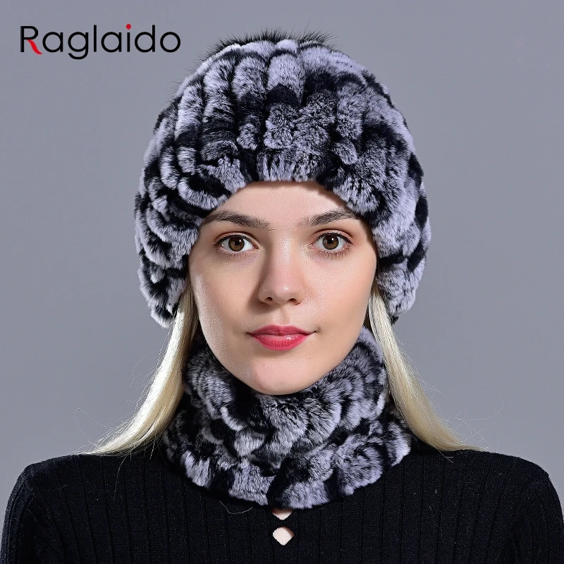 Женский Зимний вязаный шарф с помпоном из кроличьего меха|Женские Skullies и шапочки|