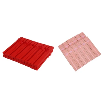 

24 Pcs Long Luxury Card Gift Boxes Watch Display Box for Pendant, 12 Pcs Red & 12 Pcs Pink