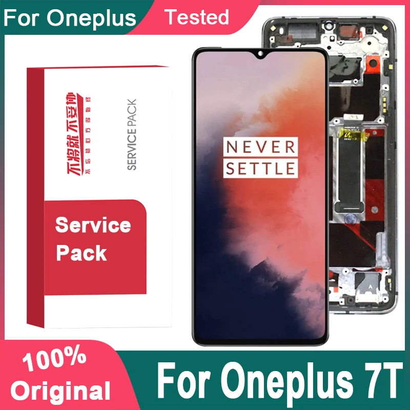 100% Оригинальный дисплей 6 55 дюйма на замену для OnePlus 7T AMOLED LCD кодирующий