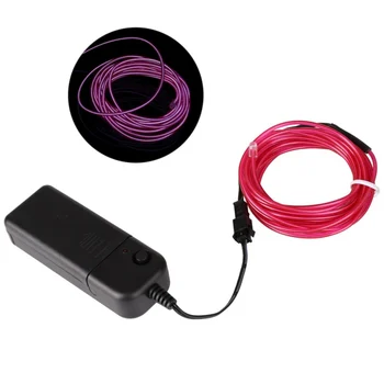 

3 m 2019 EL Wire Mask Light Up Neon Skull LED Mask Glow light line Rope Tube Cable for Party Costumes Glowing Mask