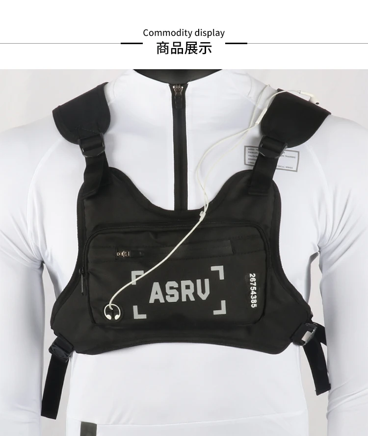 Detachable Running Bag Sports Chest Rig Vest Portable Tactical Marathon Accessories Gym Training Waist Pack Trail Run Streetwear