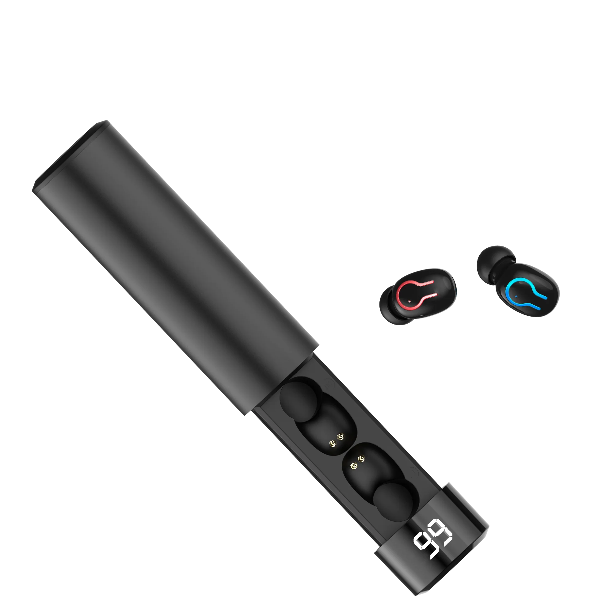 Q67 TWS беспроводные наушники 3D стерео мини Bluetooth наушники 5,0 с двойным микрофоном спортивные водонепроницаемые наушники гарнитура для автоматического сопряжения - Цвет: Черный