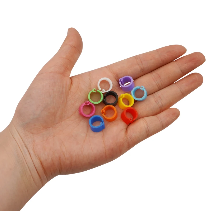 EIHI 100 Anelli Per Zampe Uccelli - 8mm, 10 Colori Misti Per Piccioni, Pappagalli E Pollame