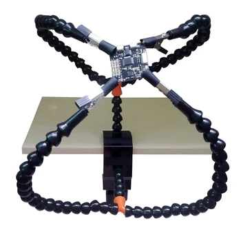 

DIY Repairing Two Holes With 4 Flexible Arms Professional Table Clamp Aluminum Alloy Soldering Station PCB Welding Hand Tool