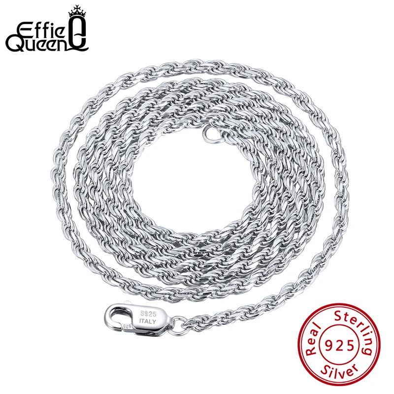 

Top Quality,Womens Necklace Chains For Pendant,S925 Sterling Silver with Platinum Plated WC04