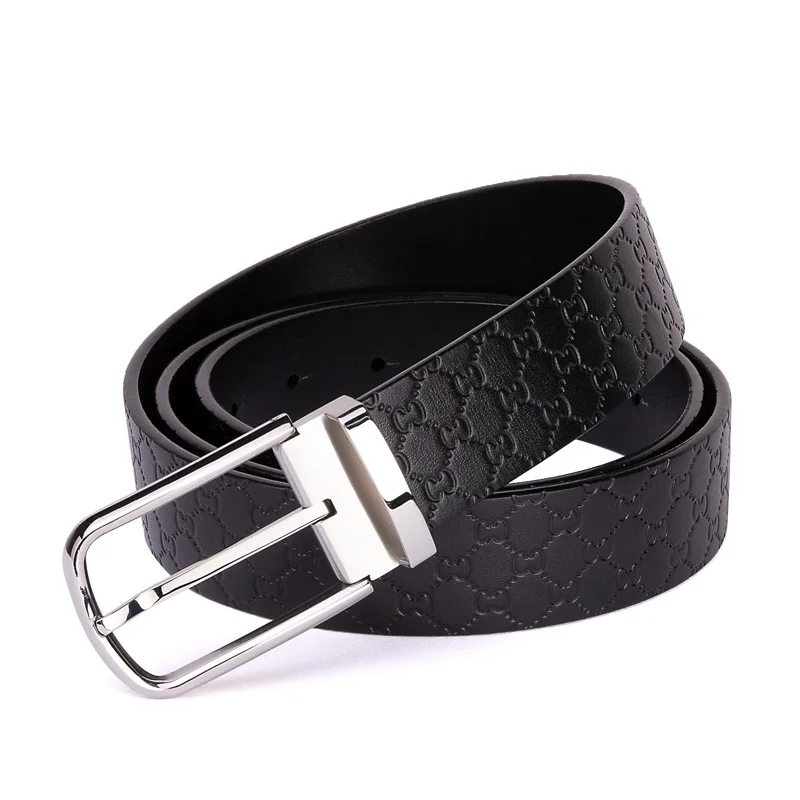 Black Belt Распродажа, акция, мужской ремень из натуральной кожи с пряжкой, коровья кожа, мужские ремни талии ремень для деловых мужчин, коричневый, черный - Цвет: Black Belt