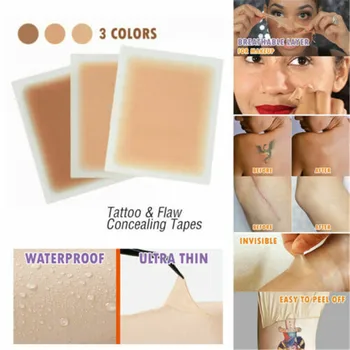 

2 Pcs Tattoo & Flaw Concealing Tape FreeTo Cut Smudge Waterproof Any Part Tattoo And Body Defect Masking Tape