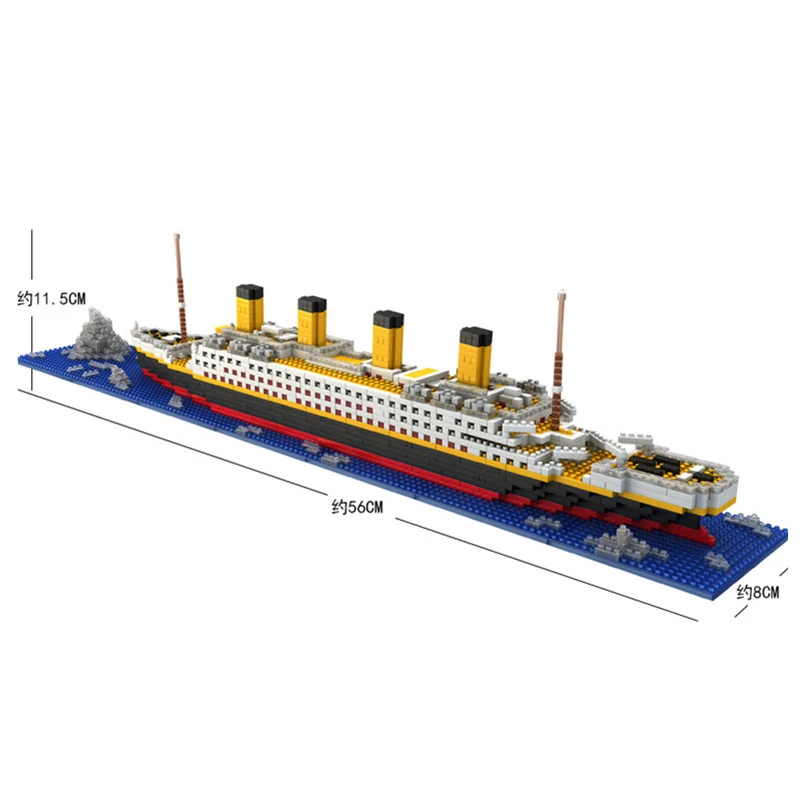

1860pcs Micro Diy Building Blocks Legoinglys Titaniced Ship 3D Mini Model Educational Collection Kids Gifts Toys for Children