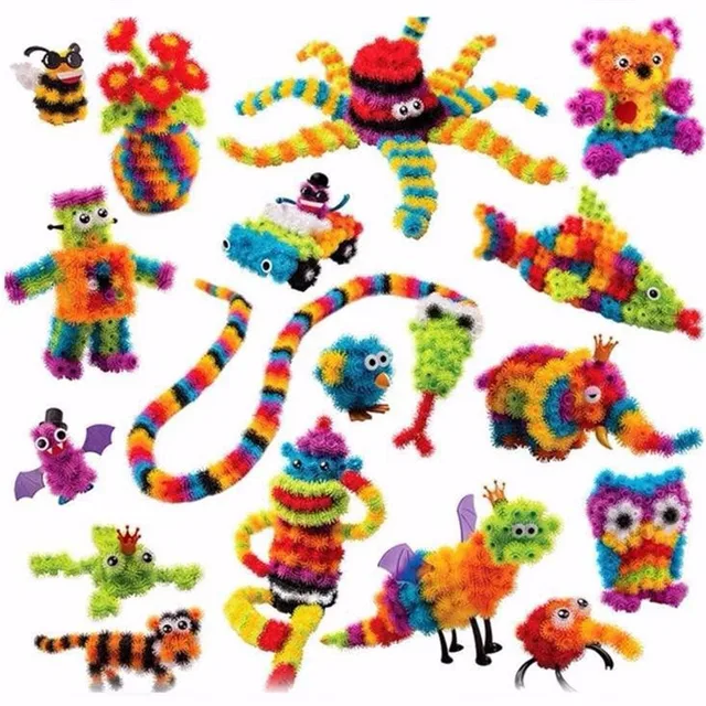 100-1200pcs Thorn Ball Clusters 3D Model Construction Building Blocks Toys Sticky Puff Balls Puzzle DIY Assembling Toys For Kids 2