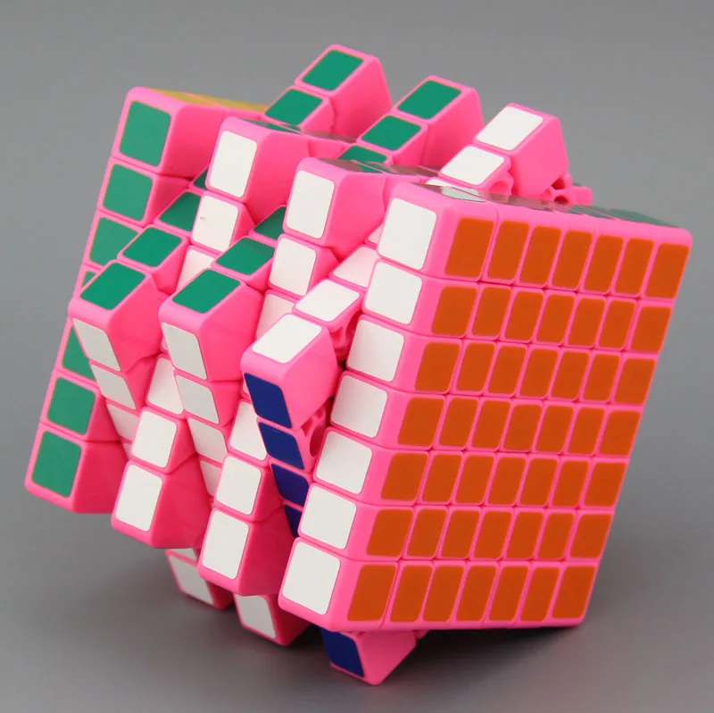 

Kathrine Seven Magic Cube Pink GIRL'S Smooth Science Only Game Racing Puzzle Magic Cube Toy
