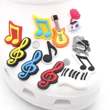 1pc Musical Note Musical Instrument Shoe Charms Buckle Decoration Sandals Shoe Accessorie Croc JIBZ Friend Music Party Xmas Gift