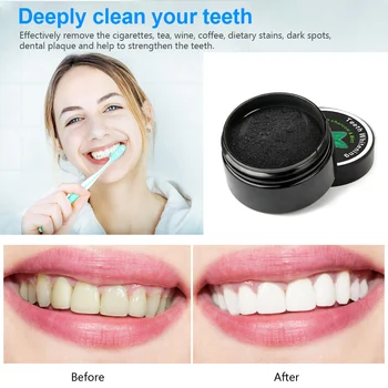 

Bamboo Charcoal Teeth Whitening Powder Natural Organic Tooth Whitener Powder for Stains Tartar Yellow Teeth Bad Breath