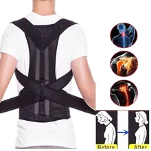 Corrector de postura de espalda Unisex, soporte de clavícula, entrenador de espalda ajustable, encorvado y hundido